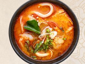 Red Tom Yum Soup with Seafood