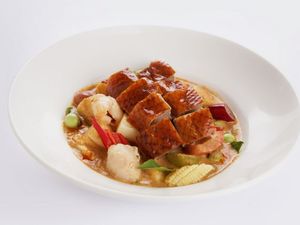 Spicy Red Curry with Roast Duck
